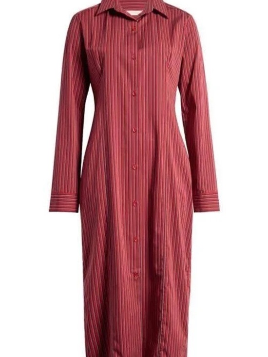 Faithfull the Brand Dresses & Skirts - Faithfull The Brand Women's En Vau Stripe Long Sleeve Cotton Blend Shirtdress
